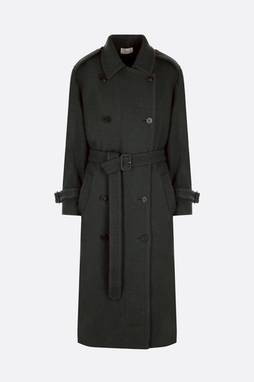 THE ROW double-breasted wool blend coat Woman