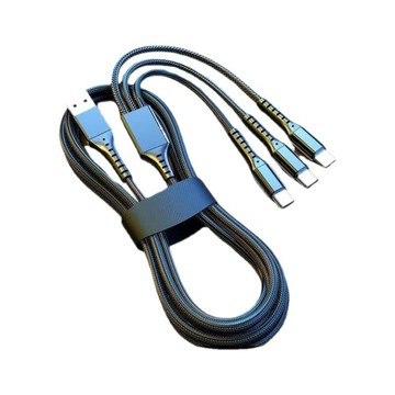 數據線一拖三超級快充100w閃充適用蘋果手機線安卓三合一6a充電線【宜家良品百貨】