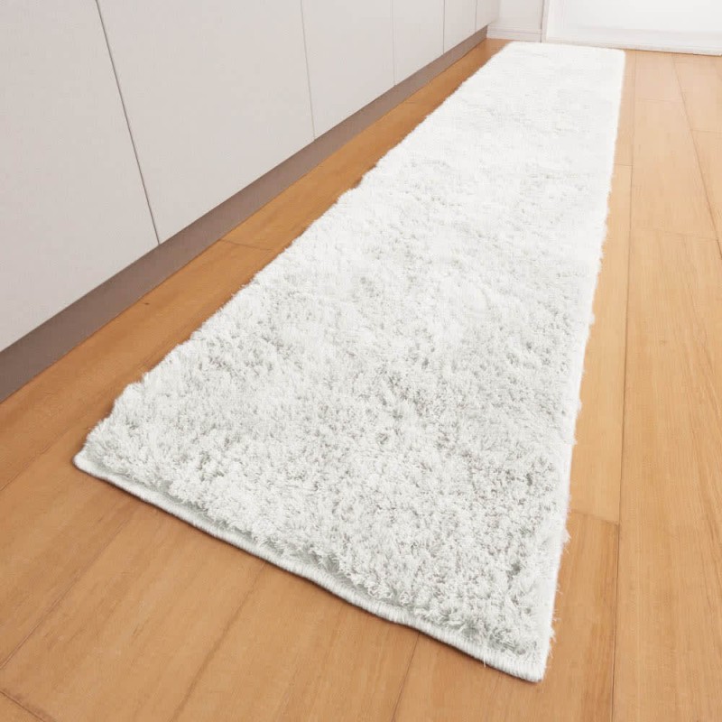 約50x120cm 使用 ふわふわ吸水速乾キッチンマット) グレー | LINE