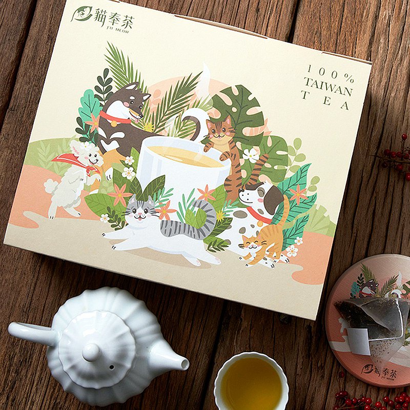 【貓奉茶】2022寵物新年烏龍茶包禮盒