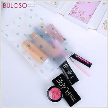 仙人掌磨砂透明夾鏈袋-大號　衣物 旅行 防塵袋 儲物袋 小物（不挑款 色）【A426392】【不囉唆】