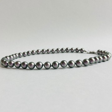 貝殼珍珠全結項鍊 / 8mm 約42cm / Lt. 塔希提紫 / R / made in japan