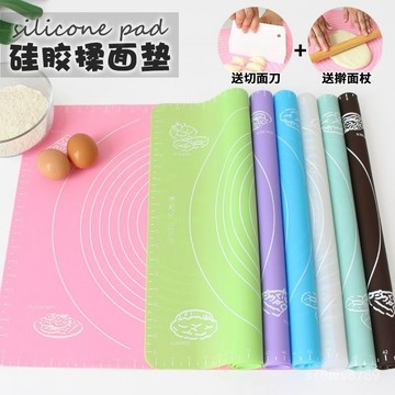 食品級加厚硅膠墊擀麵墊大號防滑揉麵和麵闆不沾案闆家用烘焙工具