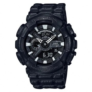 CASIO 卡西歐 G-SHOCK 皮革質感 雙顯男錶 防水200米 世界時間 GA-110BT-1A