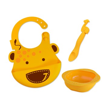 MARCUS＆MARCUS - 動物樂園餵食禮盒組-長頸鹿(黃)