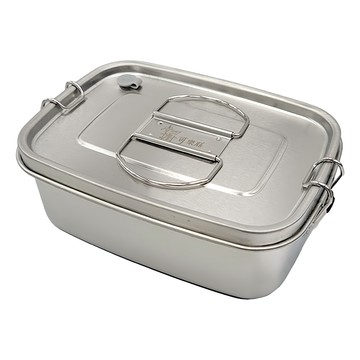 Hi CHEF 掌廚 可樂膳 304不鏽鋼長方手提便當盒 1200ml SGS檢驗合格 食品級不鏽鋼  銀色  1個