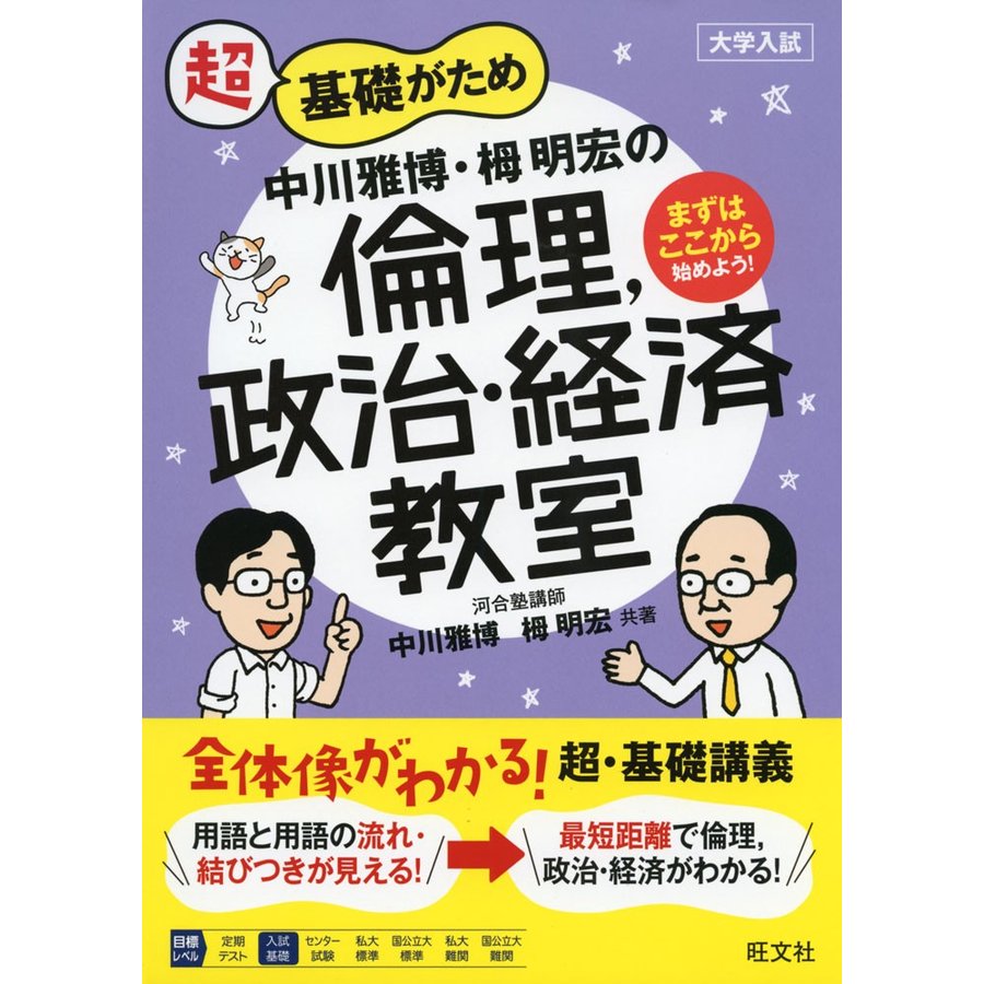 超基礎がため　倫理、政治・経済教室　LINEショッピング　大学入試　中川雅博・栂明宏の