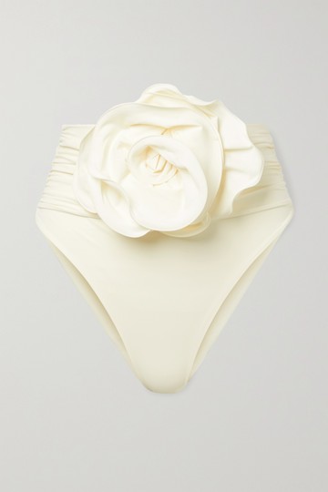Magda Butrym - Embellished Ruched Bikini Briefs - Cream - FR34