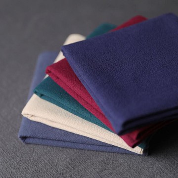 功夫道素色棉麻茶巾茶墊茶道抹布手帕方形潔方雙層手工加厚吸水