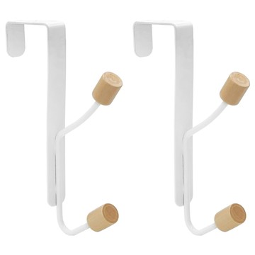 TRENY 日式經典門後掛勾 單勾 金屬 塑膠材質  2個  白色