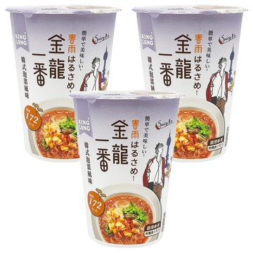 金龍一番 韓式泡菜杯冬粉  3入