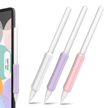Stoyobe Apple Pencil (一/二代) 筆握套(3入)(白+粉+紫)