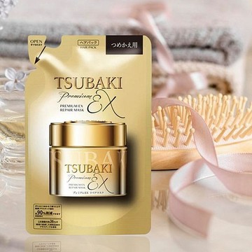 TSUBAKI 思波綺 金耀瞬護髮膜EX(補充包)150g 日本原裝【小三美日】 DS026162 修護 潤絲 洗頭