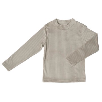 akachan honpo - 長袖軟綿彈性休閒上衣-灰色