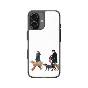 iPhone 17 Clear (相機按鈕) 酷墨灰 - Soupy Tang 湯舒皮 - Walking Dogs
