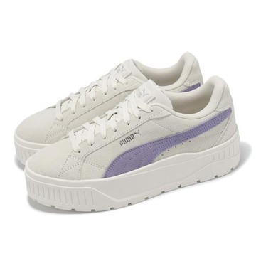 Puma 休閒鞋 Karmen II 女鞋 米白 紫 厚底 增高 鬆糕鞋 麂皮 39745704