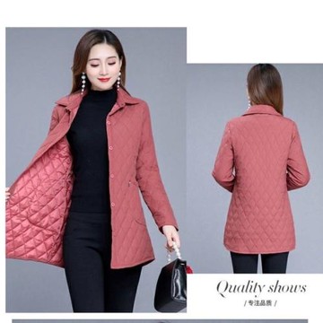 A3壓紋加棉保暖長版上衣-預購