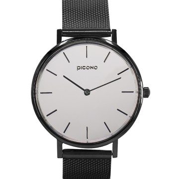 【PICONO】Mirror Ladies 鏡面米蘭錶帶手錶-黑色 / FX-25902