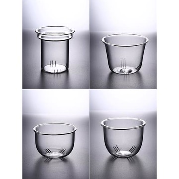 玻璃茶漏茶濾茶壺內膽茶具配件過濾漏斗茶水分離器茶杯內置濾網芯