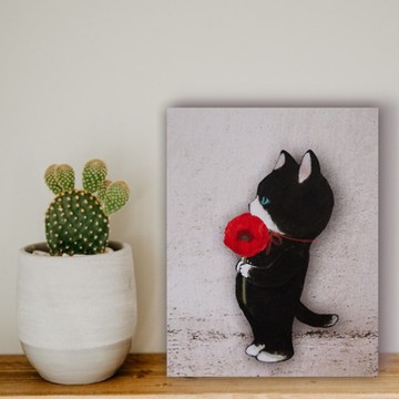 帆佈板【雛川與小貓】