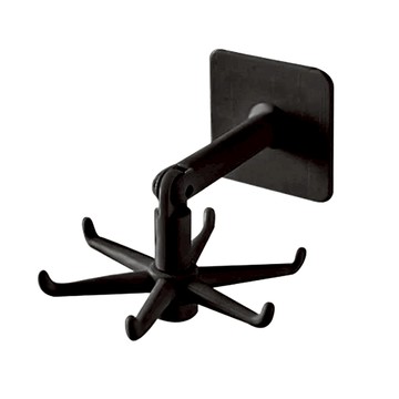 y745旋轉收納掛勾  黑色  6個