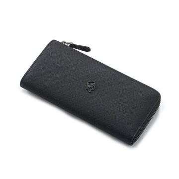 PORTER INTERNATIONAL - 線性質感度TRAVERSE真皮長夾 - 黑