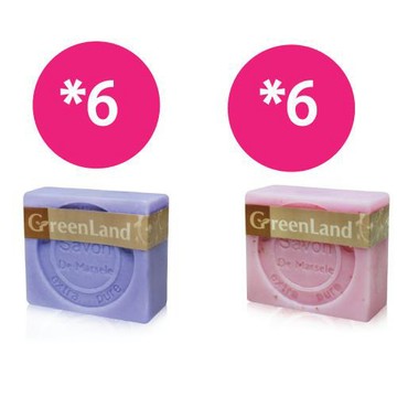 GreenLand 法式絲滑緊緻馬賽皂(12入綜合香氛組)
