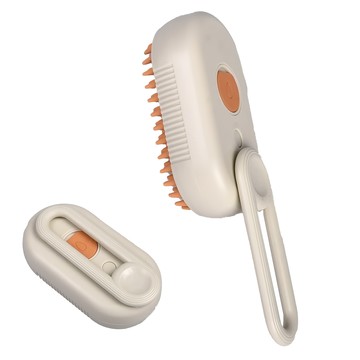 Truly House 寵物噴霧洗澡梳 - 卡其色  6.5x19.5x4.5cm  ABS  TPE  1個