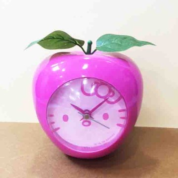 【震撼精品百貨】Hello Kitty 凱蒂貓~鬧鐘~蘋果造型