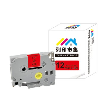 BROTHER 【列印市集】副廠 相容標籤帶 for TZ-431 / TZE-431 紅底黑字 / 12mm