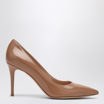 Gianvito 85 pumps in caramel-coloured leather