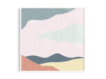 色彩圖5_2丨插畫/掛畫/海報/台灣製原木畫框/A4/尺寸客製