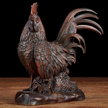 銅雞擺件純銅大吉大利公雞十二生肖雞風水招財雞工藝品客廳裝飾品