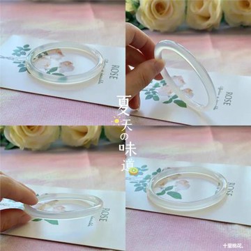 天然巴西冰種白玉髓手鐲少女款細圓條古風荔枝凍瑪瑙叮當鐲送禮物