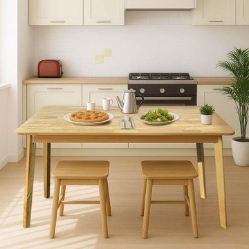 AOTTO 簡約款自然原木餐桌-120公分(餐桌 書桌 工作桌 辦公桌 學習桌)