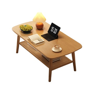 【HappyLife】實木雙層茶几 100公分 Y12435原木