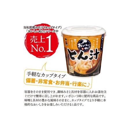 ふるさと納税 （WR73）神州一味噌 おいしいね！！ とん汁  60食(1食×6個×10） カップとん汁 インスタントとん汁 即席とん汁 本格的.. 山梨県上野原市