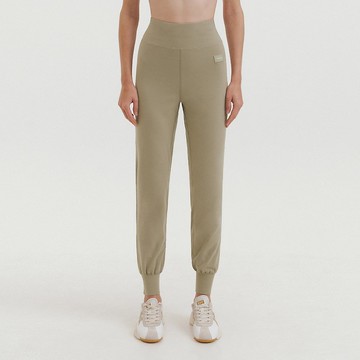 Front2line 天然棉 瑜珈合身款束腳褲 卡其綠 FCWFPT029KHA