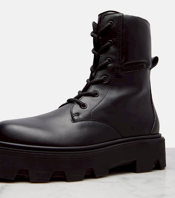 Moncler Aurea leather combat boots