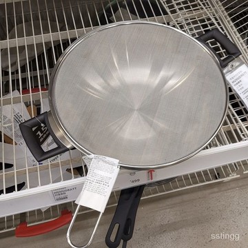 💯桃園出貨✔️ 宜家304不銹鋼防油濺網防油網罩爆網油隔鍋蓋廚房帶把手柄防油網