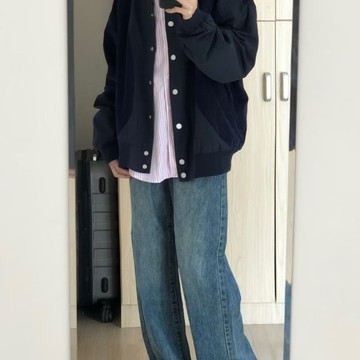 美式復古棒球領夾克男 秋季新款寬鬆休閒百搭潮流外套男