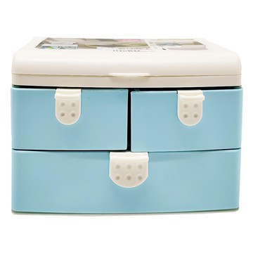 JUSKU 佳斯捷 爆米花收納盒  藍色  2層