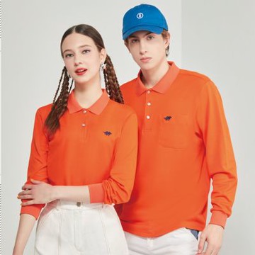Londa Polo 雙棉PK吸排女版長袖POLO衫(P257303柿子橙)