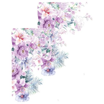 WA. WALL ART 無痕設計壁貼 防水PVC FX-C372 2張  花草 + 芙蓉 + 浪漫 多色  90 x 30cm