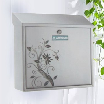 信箱 郵箱 信件箱 烤漆信箱 銀花 上掀式信箱 附二支鑰匙螺絲 外投外取 37*36*10cm《昇瑋五金》