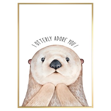 BOLUO GALLERY 菠蘿選畫所 I Otterly Adore You APLS3439G  40 x 30cm  金色