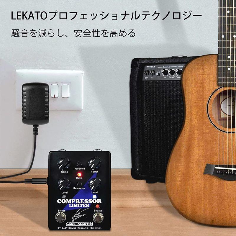 エフェクター電源 パワーサプライ 電源供給 エフェクターペダル用 LEKATO エレキギター用 エフェクター電源 9V (1チャンネル電源)