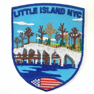 DIY刺繡徽章 美國 紐約漂浮公園 NY 貼布 熨燙布標 布藝徽章電繡 貼章 補丁貼 燙布貼 徽章 地標文青風格 帽 _廠商直送