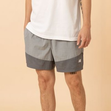 【New Balance】5吋休閒運動短褲_男性_灰色_MB6176MRCAS
