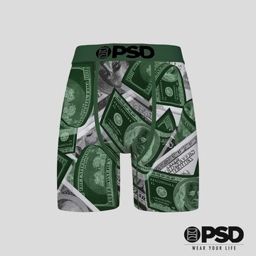 【PSD Underwear 官方旗艦店】 MONEY- 平口四角褲 -鈔票大軍-綠色